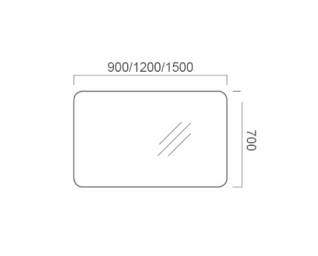 1200 x 700mm LED MIRROR RECTANGLE MIRO Mnlite