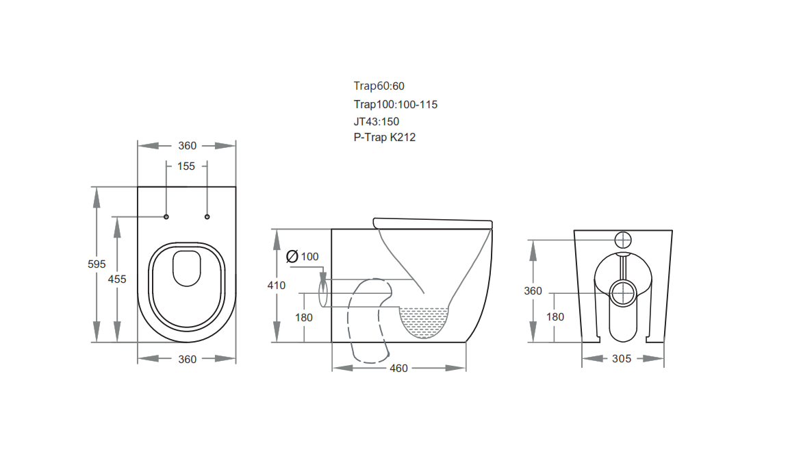 TORNADO MATTE BLACK IN WALL PAN