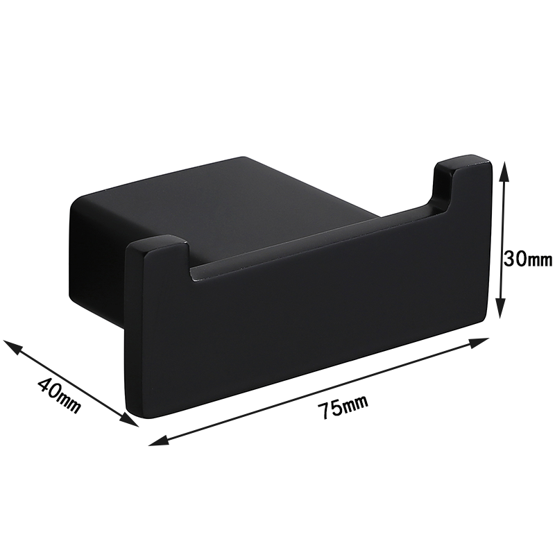 OXFORD Square Double Robe Hook - Available in 5 colours