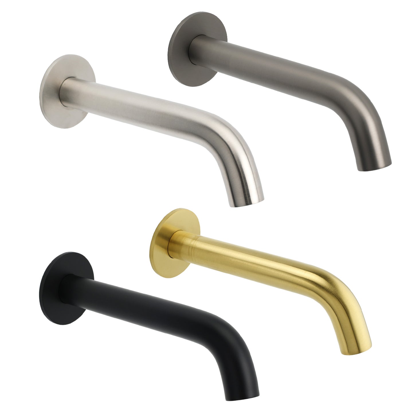 Droop 195mm Round Bath Outlet Spout - Available in 6 Colours