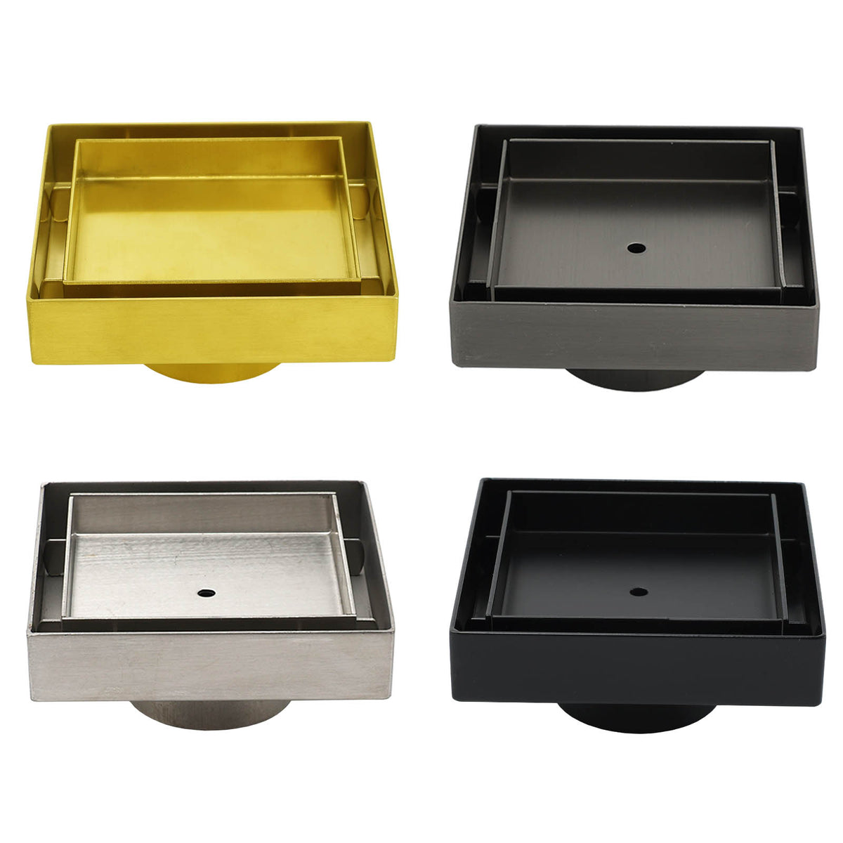 Square Tile Insert Grate 100x100mm / 80mm waste - Available in 4 Colours