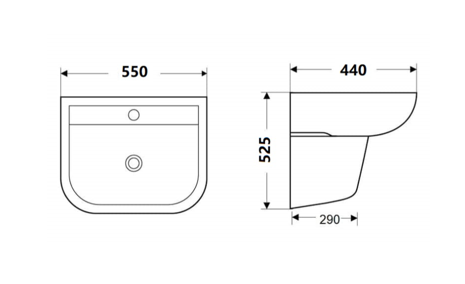 VOLA Wall Hung Basin and Shroud
