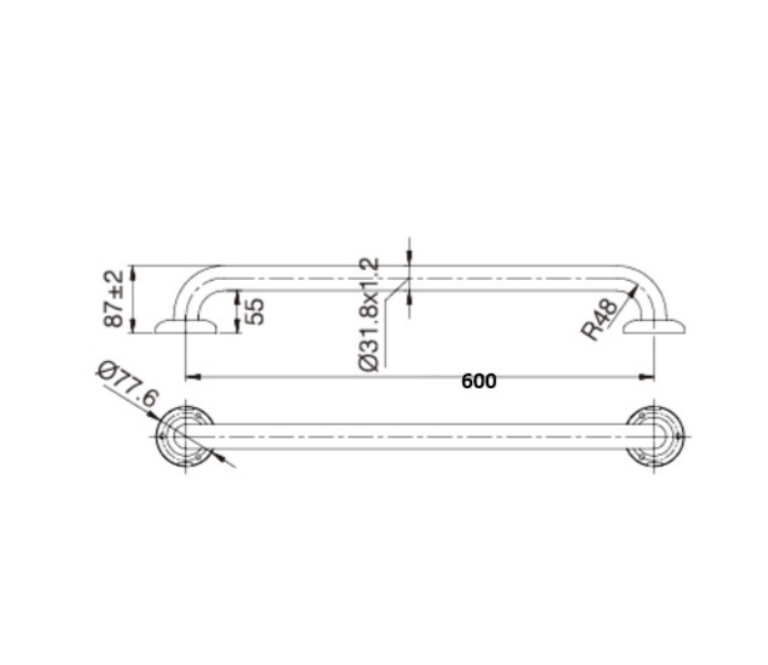 MOBI CARE 600mm Grab Rail