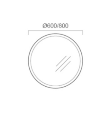 600mm ECLIPSE Round LED Mirror