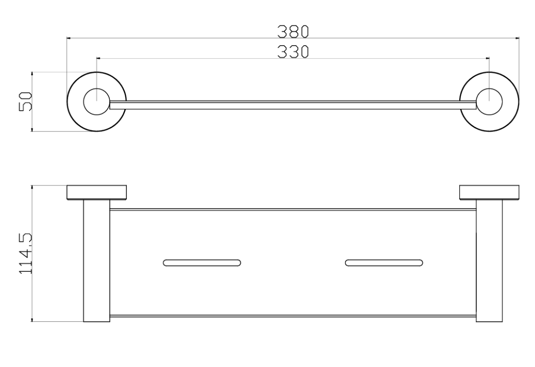 Nouveau Round Slimline Shower Shelf - Available in 6 colours
