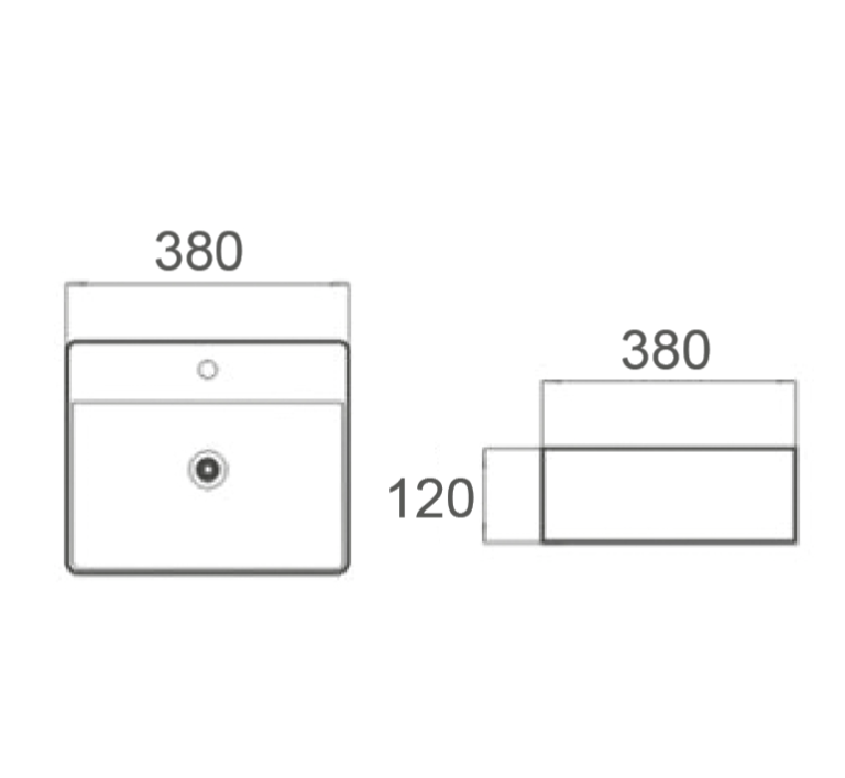 NIKO Above Counter Basin 380x380x120mm