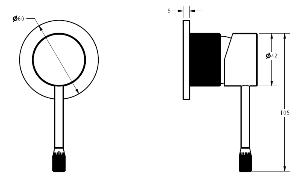 Luxe Round Slimline Wall Mixer TRIM KIT ONLY - Available in 4 Colours