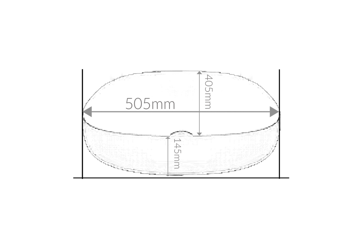 KHEUB FEATHER EDGE RECTANGLE CURVE LARGE 505*405*145