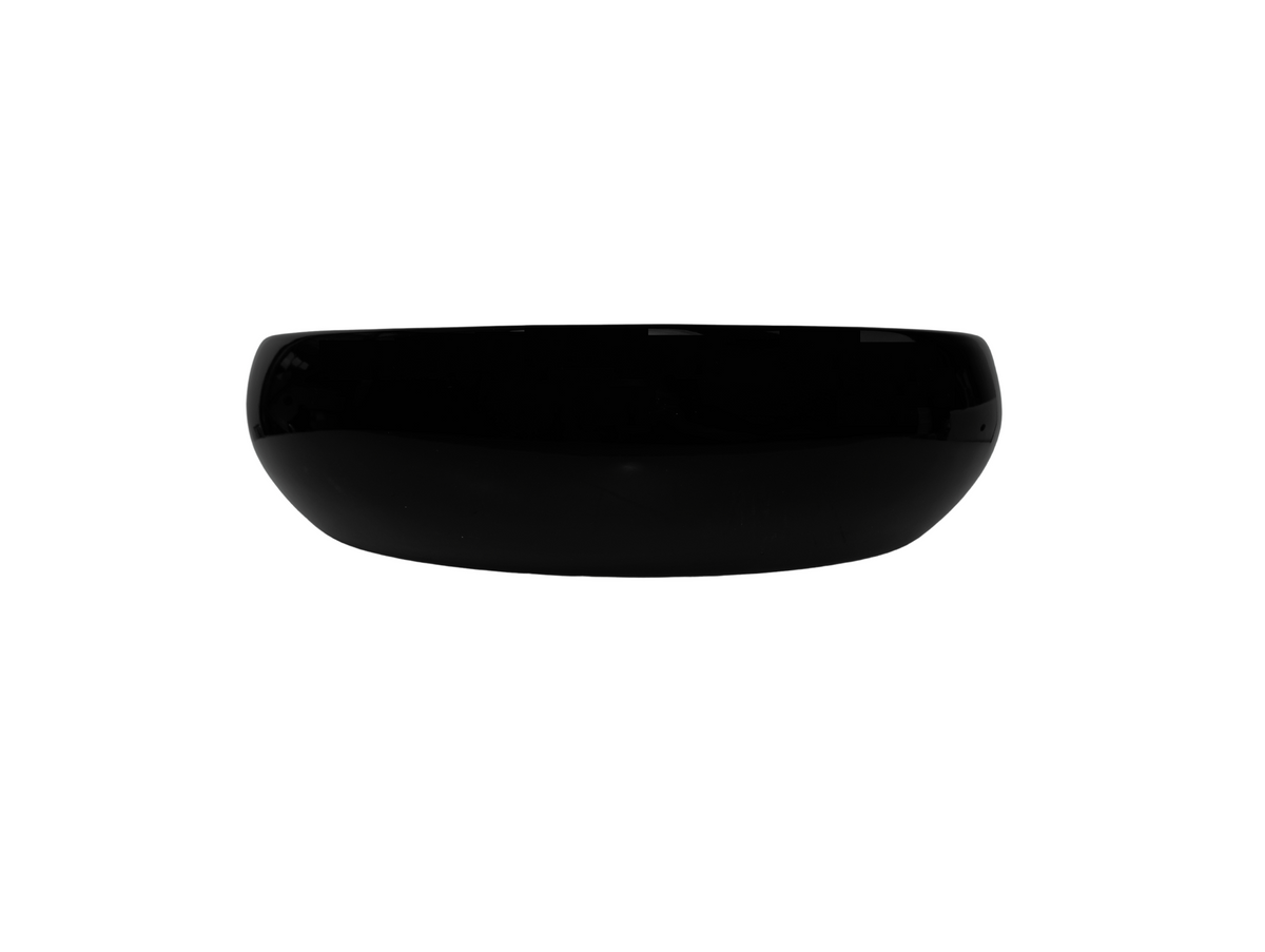 600*405*155 KROHLI BAUBLE OVAL BLACK GLOSS COUNTER CERAMIC BASIN - LARGE