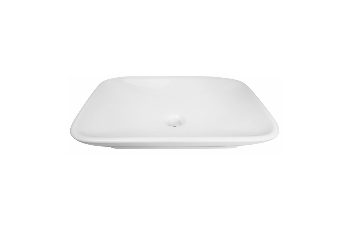 550*365*95/125 KROHLI Tapered Rectangle White Gloss Ceramic Counter Basin