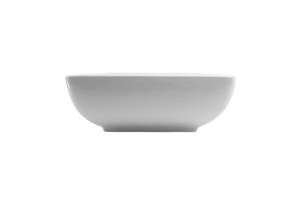 400*400*150 KROHLI SQUARE TAPERED CURVE WHITE GLOSS COUNTER BASIN