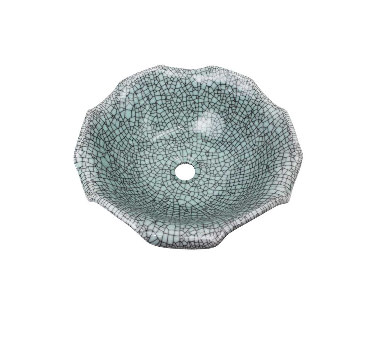 410/435*140/170 KROHLI Irregular Shattered Jade Ceramic Counter Basin