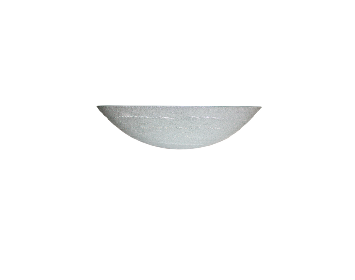 SILVER THORN (B) 440*440*135 Silver Tapered Square Tempered Glass Countertop Vanity Basin