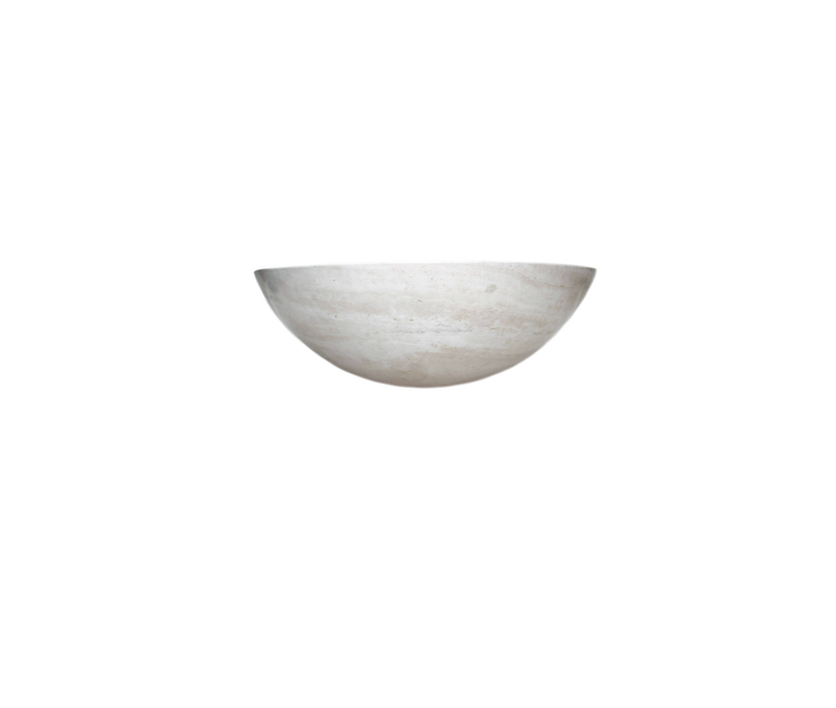 TRAVERTINE 370*120 Compact Creamy White Cavity Natural Stone Round Marble Countertop Vanity Basin