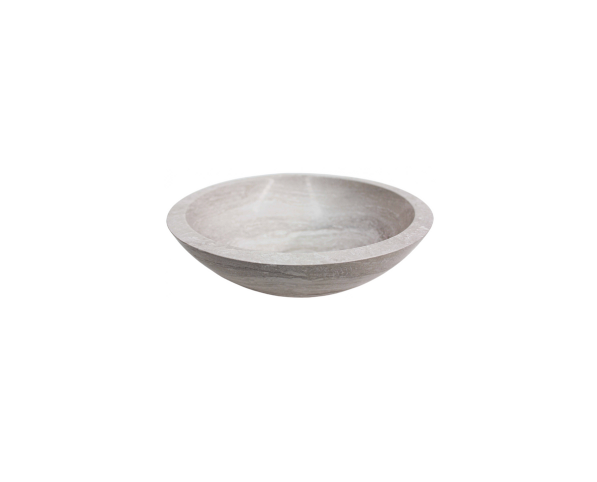 TRAVERTINE 420*140 Thick Edge Creamy White Cavity Natural Stone Round Marble Countertop Vanity Basin