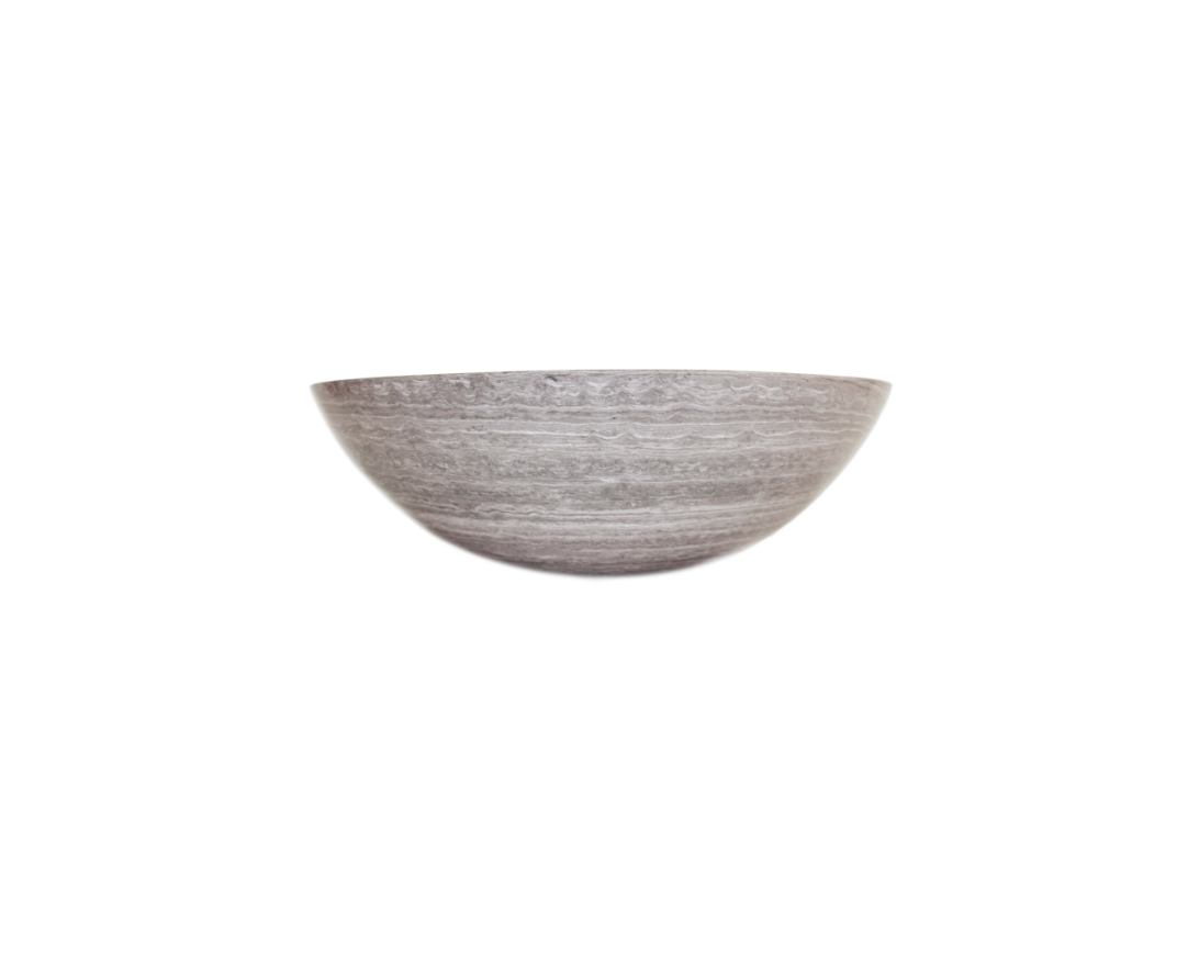 GREY DUSK COMPACT 365*120 French Grey Vein Round Marble Countertop Vanity Basin