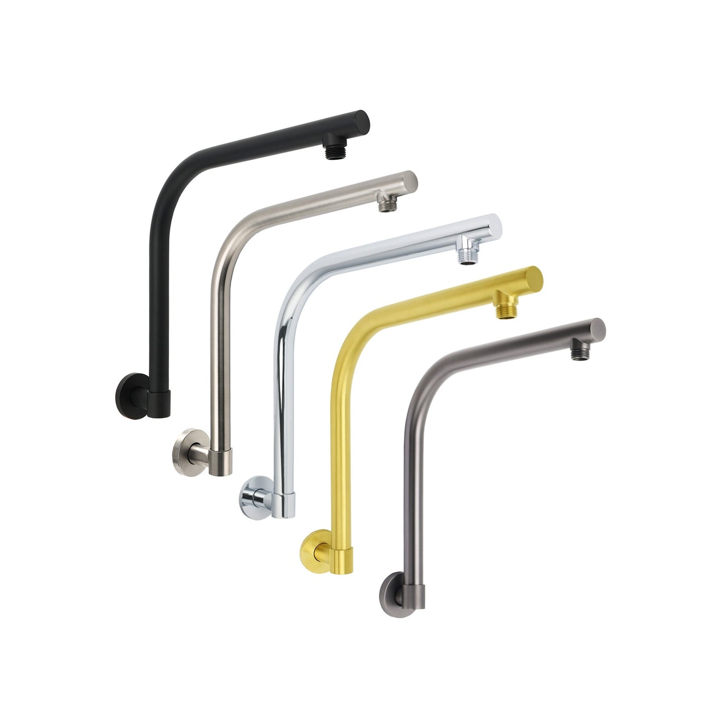 340mm High Lift Round Shower Swivel Arm - Available in 5 Colours