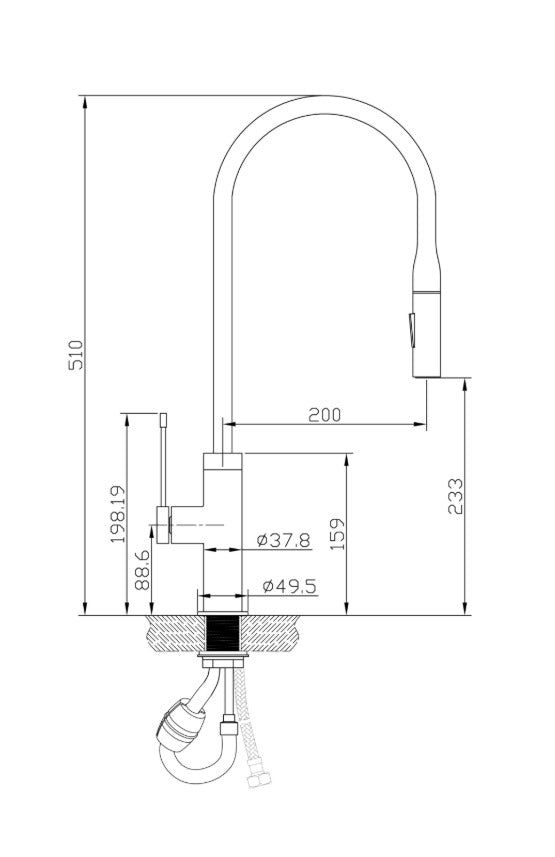 Kitchen Tap Pull Out Spray - Available in 6 Colours