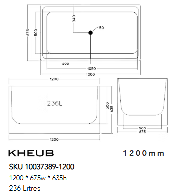 KHEUB MATTHEO 1200 GLOSS WHITE