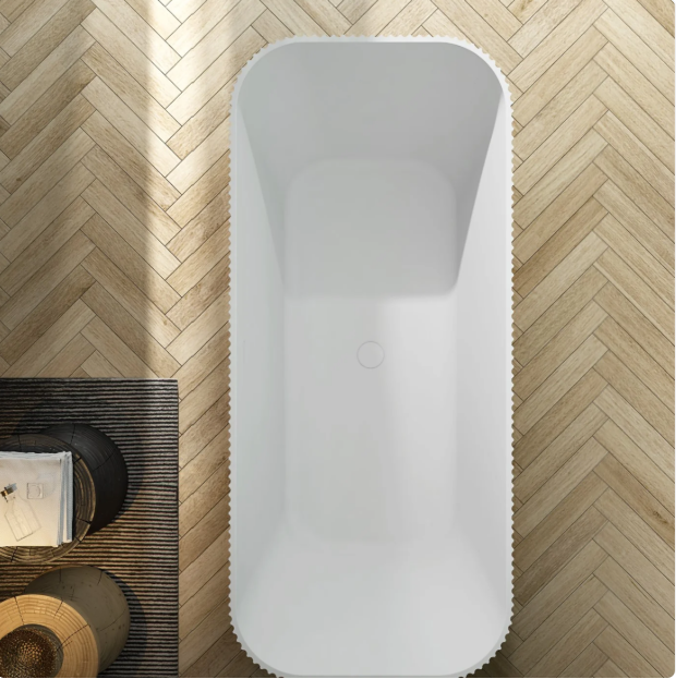 KHEUB WHITE 1500 STRAIGHT FLUTED GLOSS WHITE