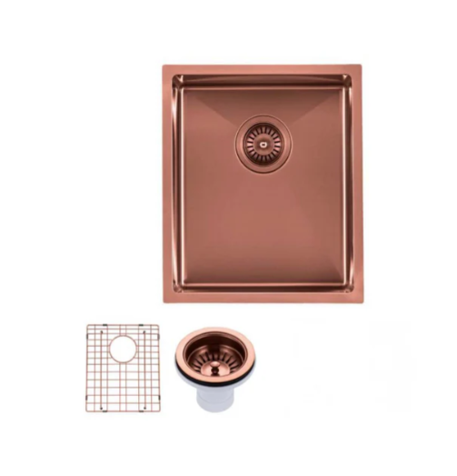 ROSE GOLD STAINLESS STEEL 390 SINGLE BOWL SINK