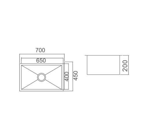 STAINLESS 700 SINGLE BOWL SINK