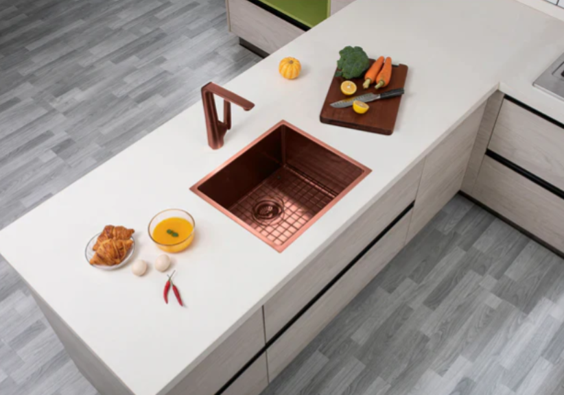 ROSE GOLD STAINLESS 600x300 EXTRA DEEP SINGLE BOWL SINK