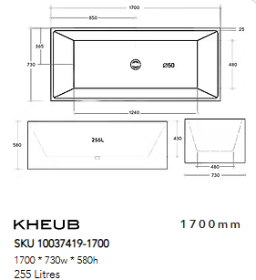 KHEUB MATTHEO 1700 GLOSS WHITE