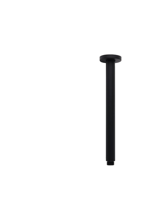 150mm Round Ceiling Arm (Dropper) - Matte Black