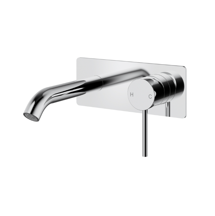 Nouveau 220mm Wall Mixer & Spout Trim Kit - Available in 5 colours