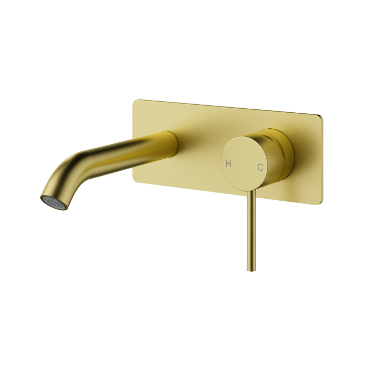 Nouveau 220mm Wall Mixer & Spout Trim Kit - Available in 5 colours