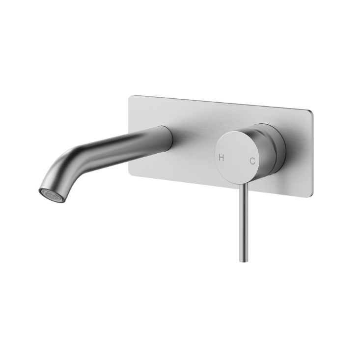 Nouveau 220mm Wall Mixer & Spout Trim Kit - Available in 5 colours