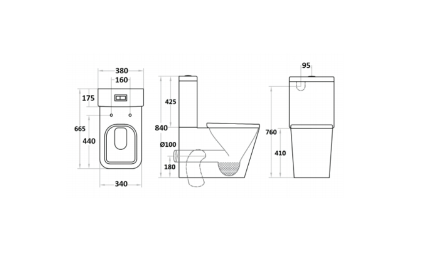 UBER SQUARE BACK TO WALL TOILET