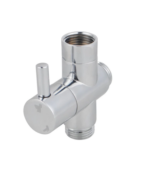 Chrome Toilet Bidet Spray Diverter Tee