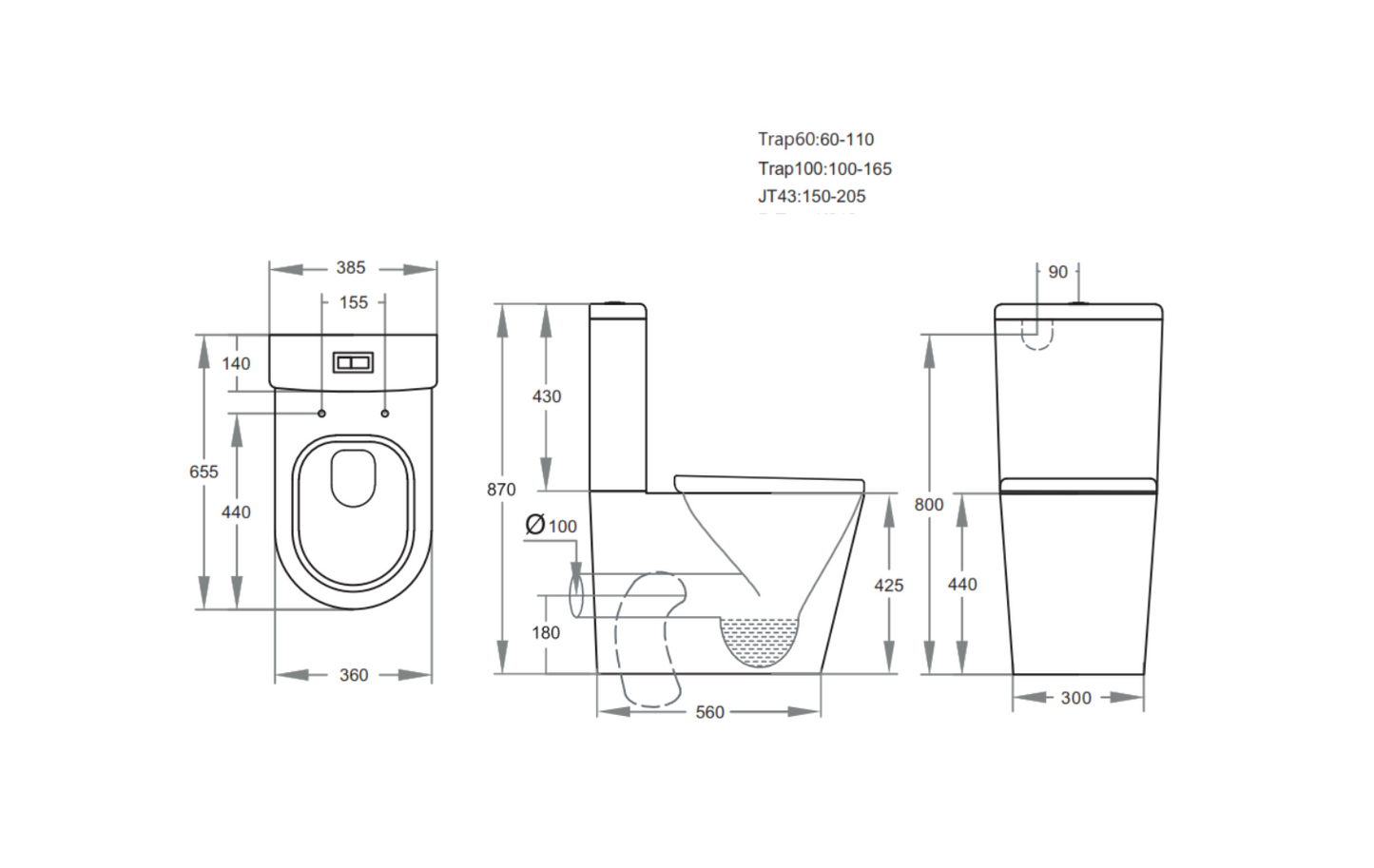 NEO MATTE BLACK RIMLESS TOILET