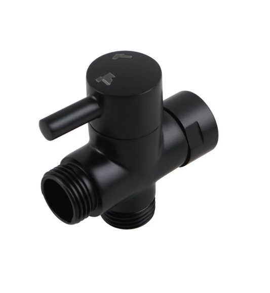 Matte Black Toilet Bidet Spray Diverter Tee