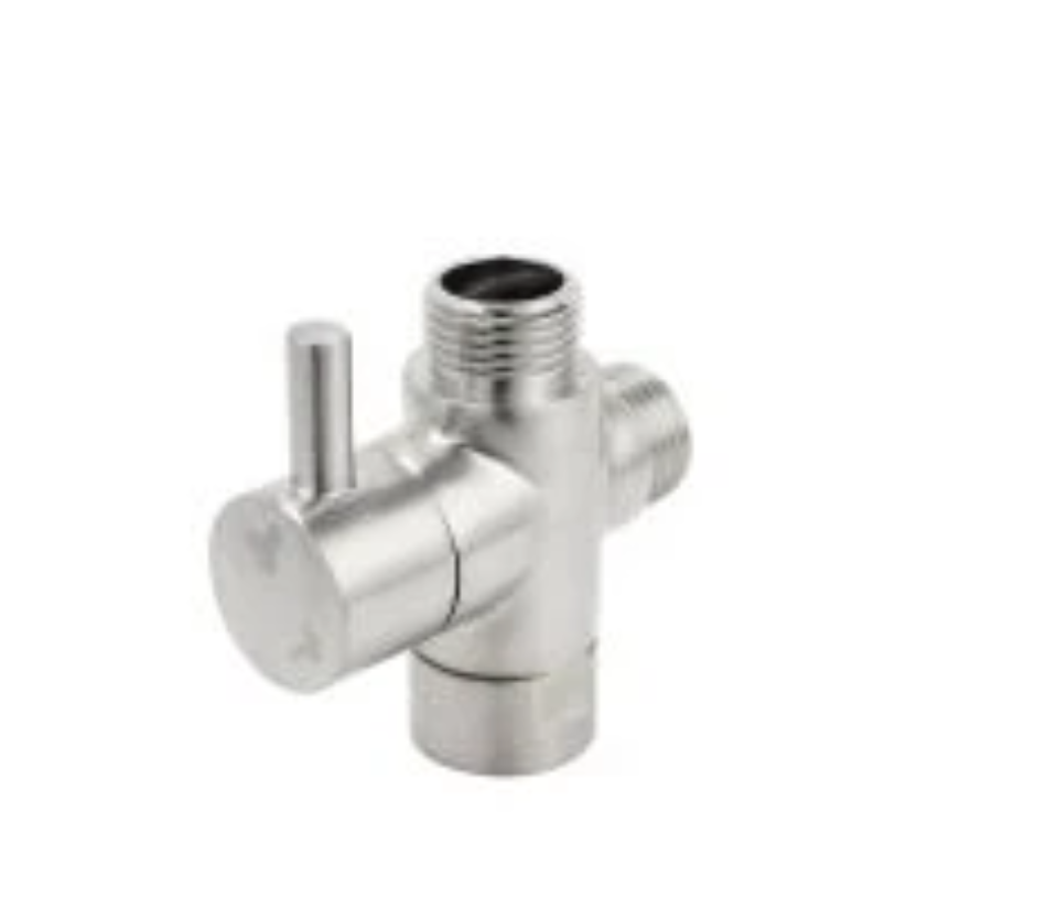 Brushed Nickel Toilet Bidet Spray Diverter Tee