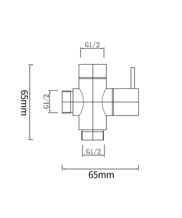 Brushed Nickel Toilet Bidet Spray Diverter Tee