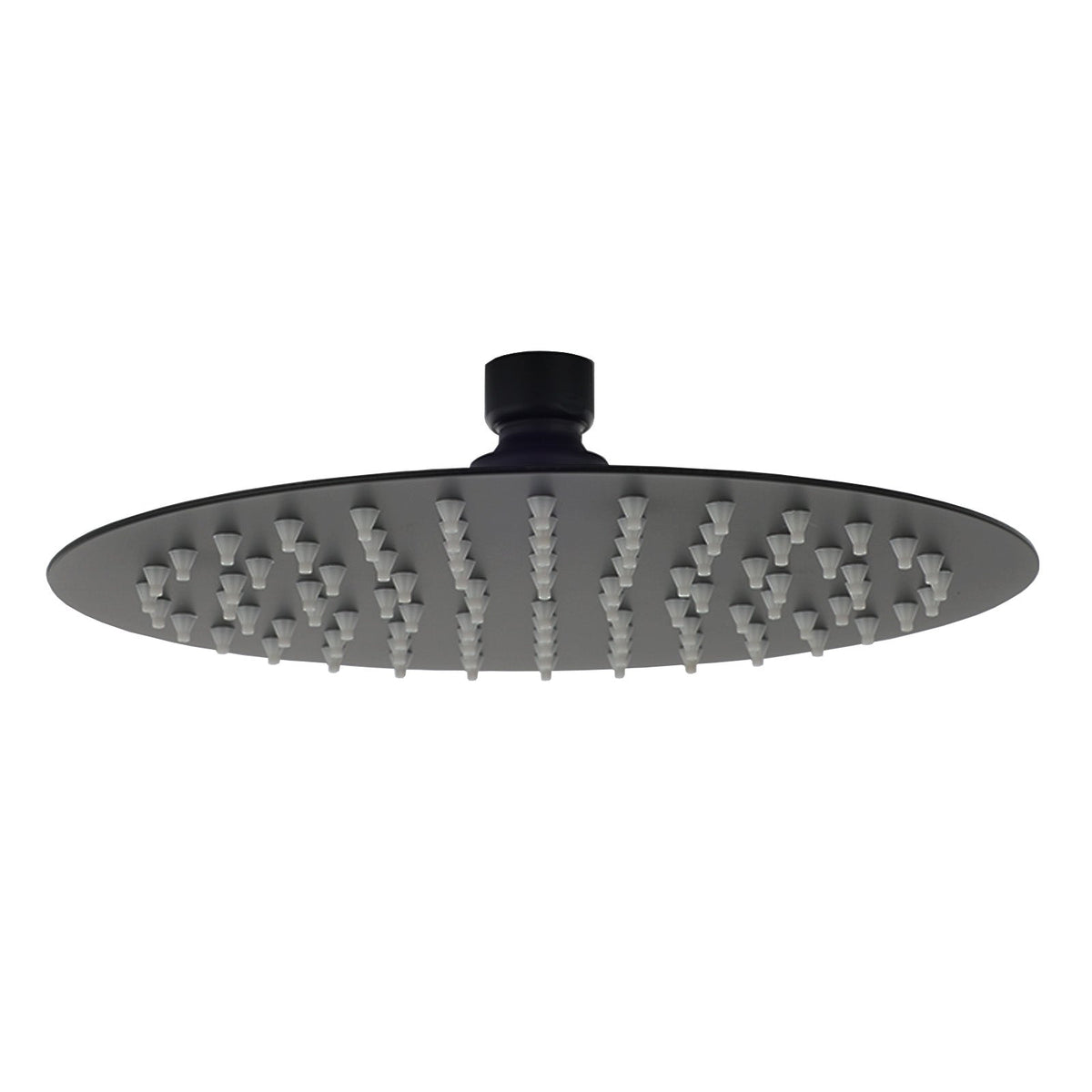 Round Half Shower Rail 200mm head - Available in 5 Colours with Rubber Hose
