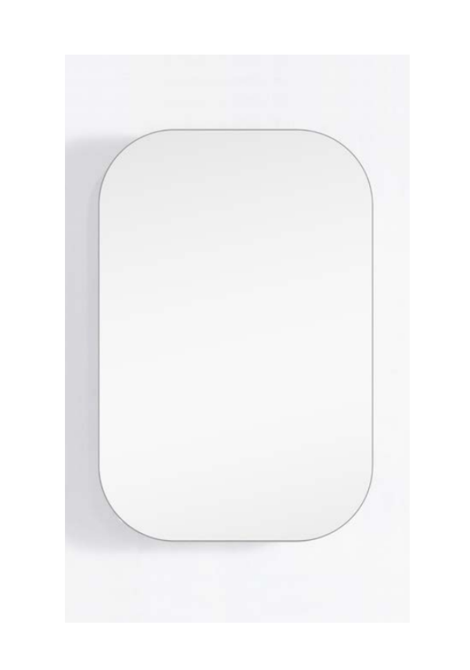 600mm x 900mm ERIC Shaving Mirror Cabinet Matte Black