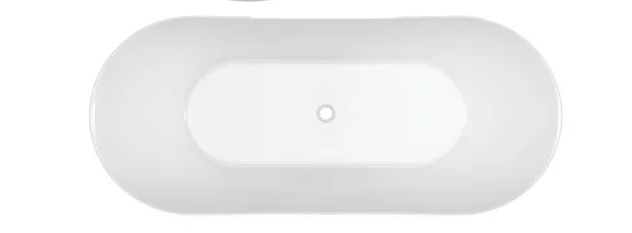 KHEUB SLUKA 1700 OVAL CURVE GLOSS WHITE NO OVERFLOW