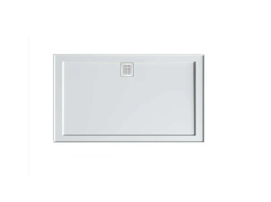 1800 x 900 POLYMARBLE SHOWER BASE - rear outlet waste