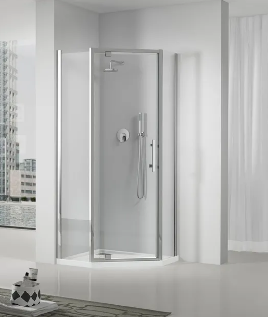 1000 x 1000 Angle Corner Rear Outlet Shower Base