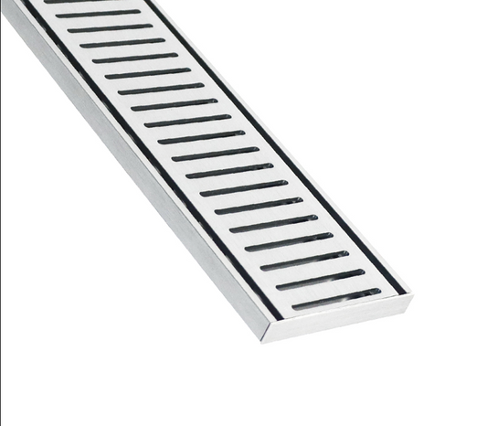 1000mm Brushed Silver 100mm x 14mm Grate