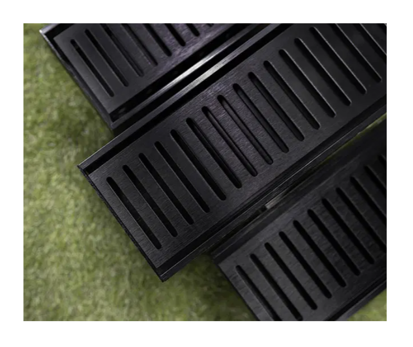 900mm Matte Black x 100mm x 14mm Grate