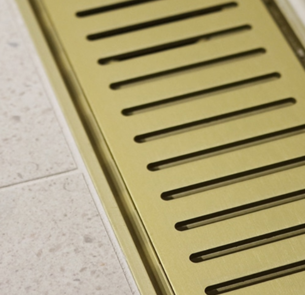 1400mm Brushed Gold x 100mm x 14mm Grate