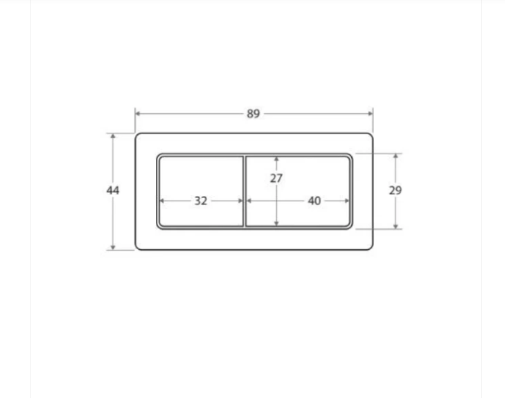 CHAMPAGNE COPPER RECTANGLE CISTERN BUTTON