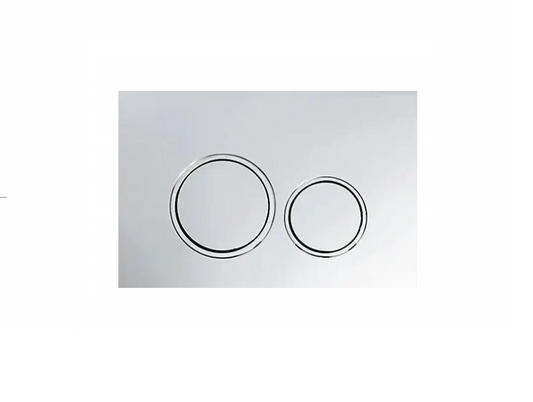 ROUND CHROME SILVER CISTERN BUTTON - for BRAVO/CLOE/BELLA toilets