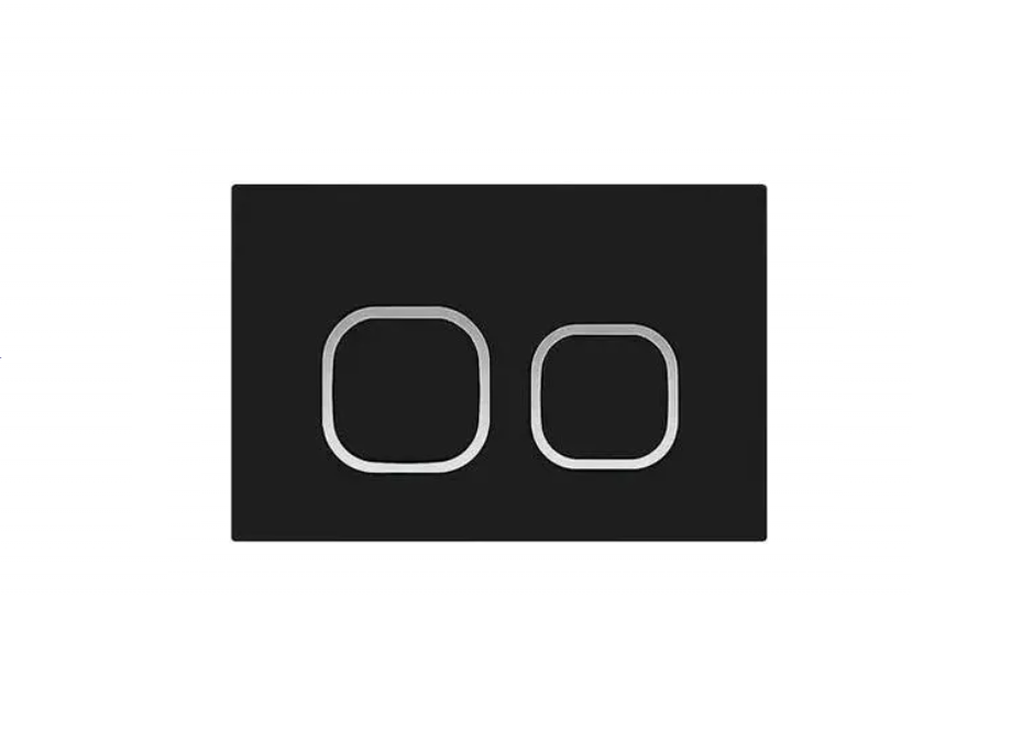 BLACK SQUARE/ROUND (chrome outline) INWALL CISTERN BUTTON - for BRAVO/CLOE/BELLA toilets