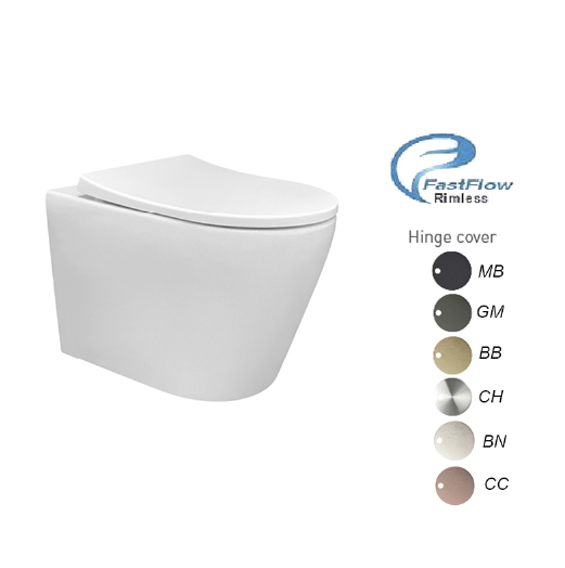 BRAVO-II RIMLESS IN-WALL FLOOR BACK TO WALL TOILET